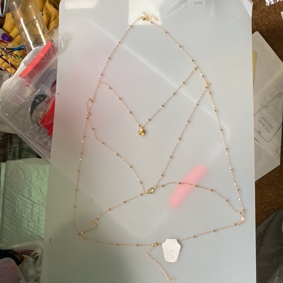 Sexy Necklace pendant Choker Opera Chain Bling Breast Gold - Picture 4 of 4